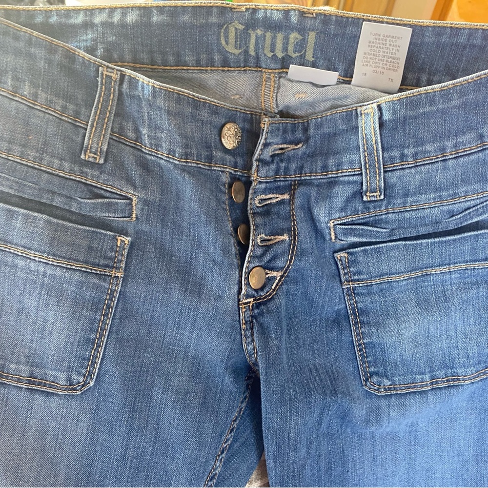Custom upcycled bellbottom jeans